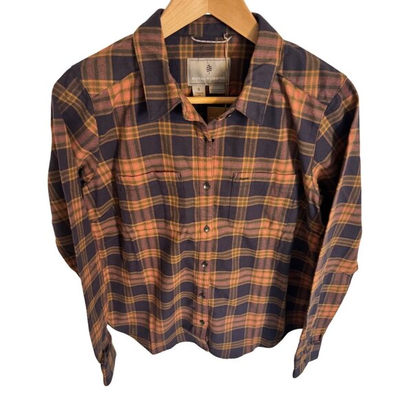 Royal Robbin’s Lieback Flannel Size Small Women’s Organic Cotton NWT Plaid Butto - Picture 2 of 7